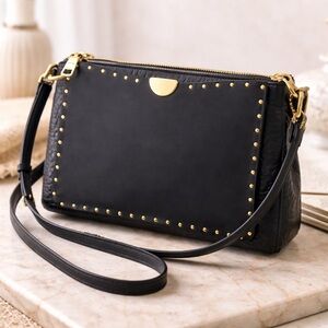 Coach Dreamer Crossbody-Shoulder Bag with Rivets| Leather Suede NWT $450 MSRP